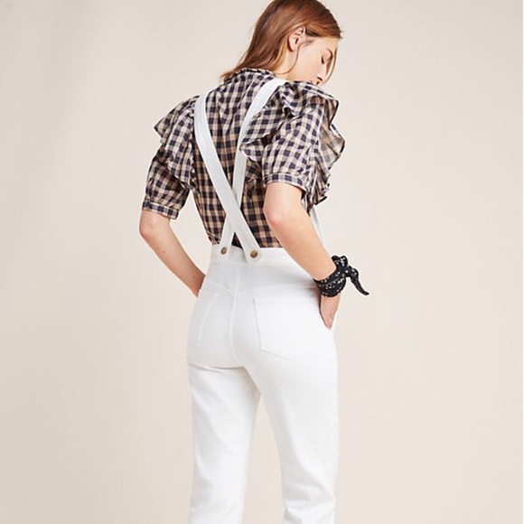 ✨ Anthropologie Pilcro Denim White Overalls - Picture 2 of 7